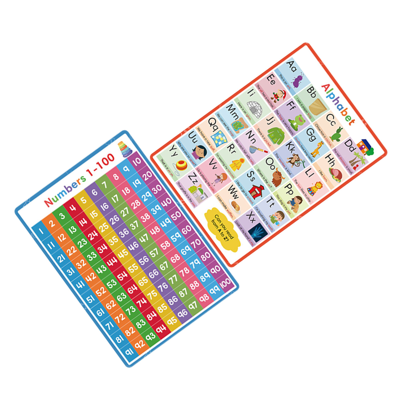 Kids Education Wallpaper - مجموعة من لوحتي حائط تعليميتين للحروف
