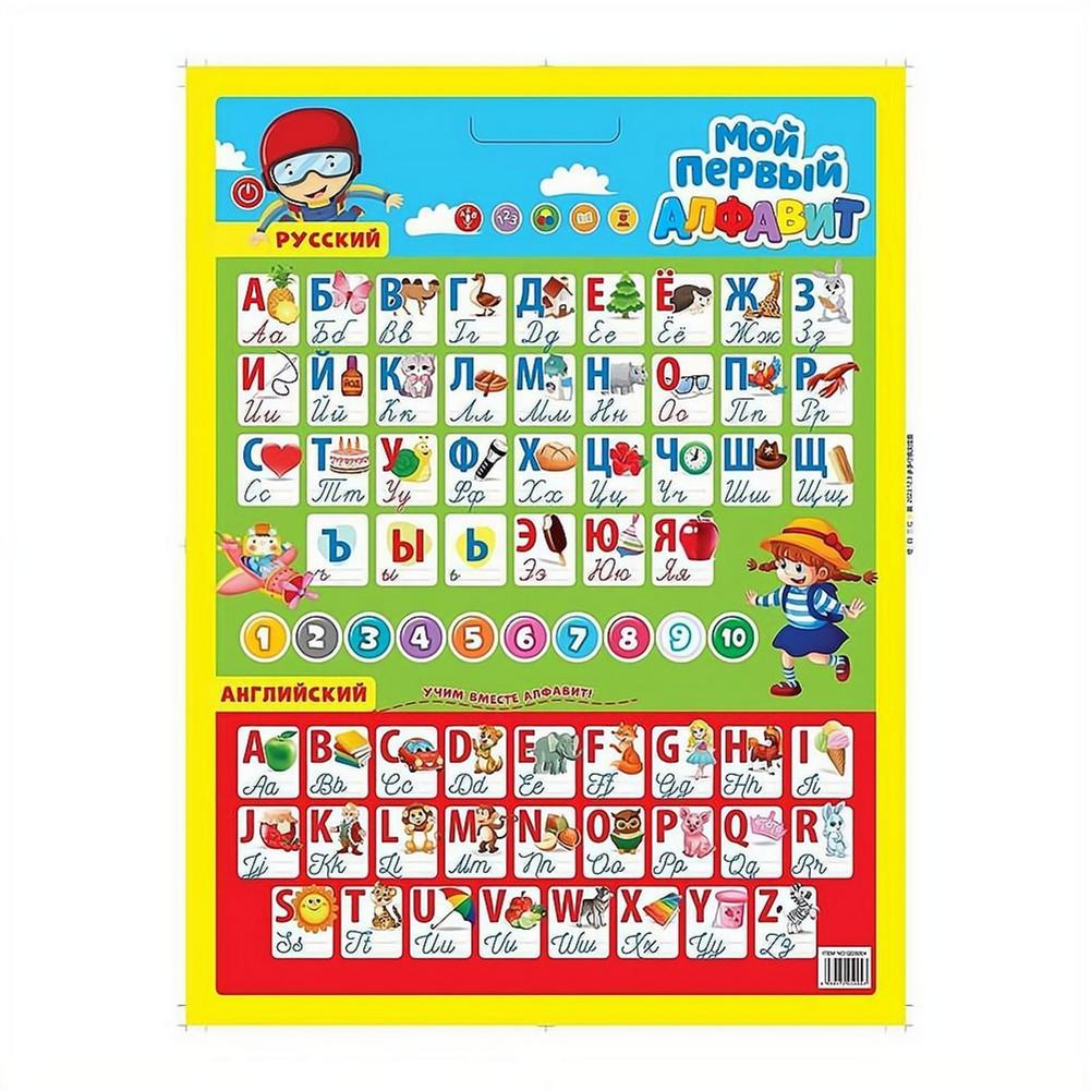 Kids Education Wallpaper - لوحة الحائط الإلكترونية التفاعلية الروسية للحروف