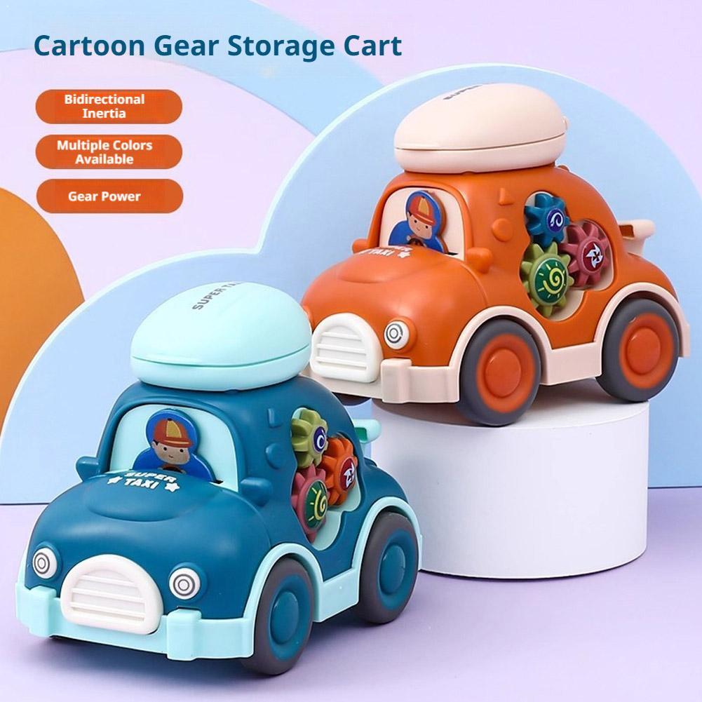 Kids Educational Resources - سيارة لعبة كرتونية صغيرة تعمل بالسحب