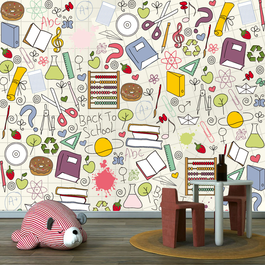 Kids Education Wallpaper - ورق جدران سهل التركيب قابل للنزع