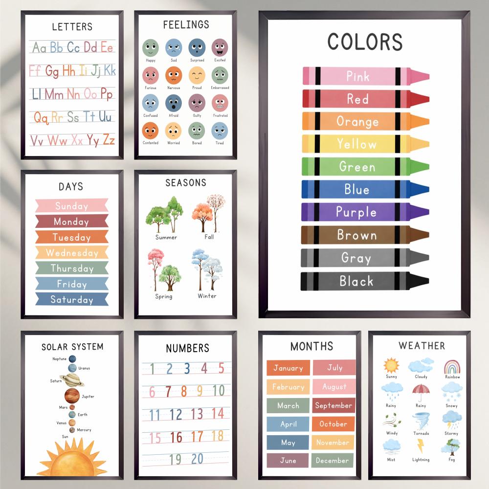 Kids Education Wallpaper - ملصق تعليمي للأطفال عالي الدقة متعدد
