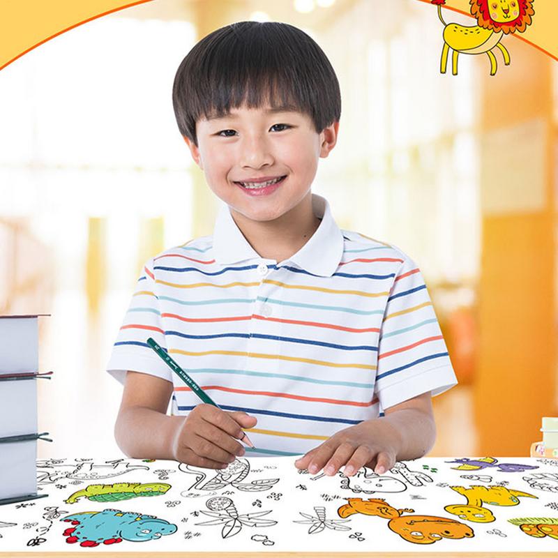 لفة ورق تلوين للأطفال كارتونية - مراجعة Kids Education Wallpaper وسعره