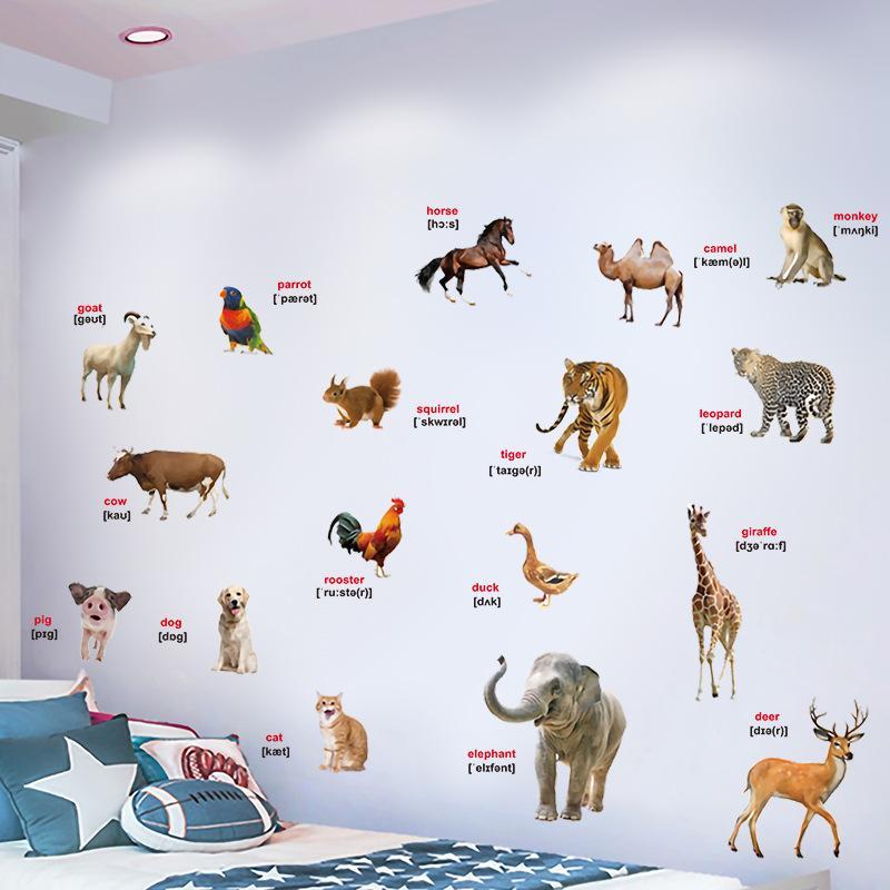 قطعتان من ملصقات الحائط التعلي - مراجعة Kids Education Wallpaper وسعره