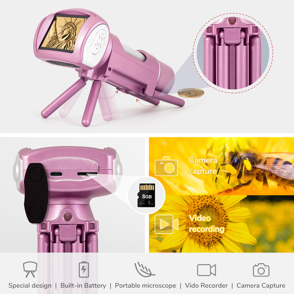 Andonstar 50x-300X LCD مجهر رق - مراجعة Education Kids Definition وسعره