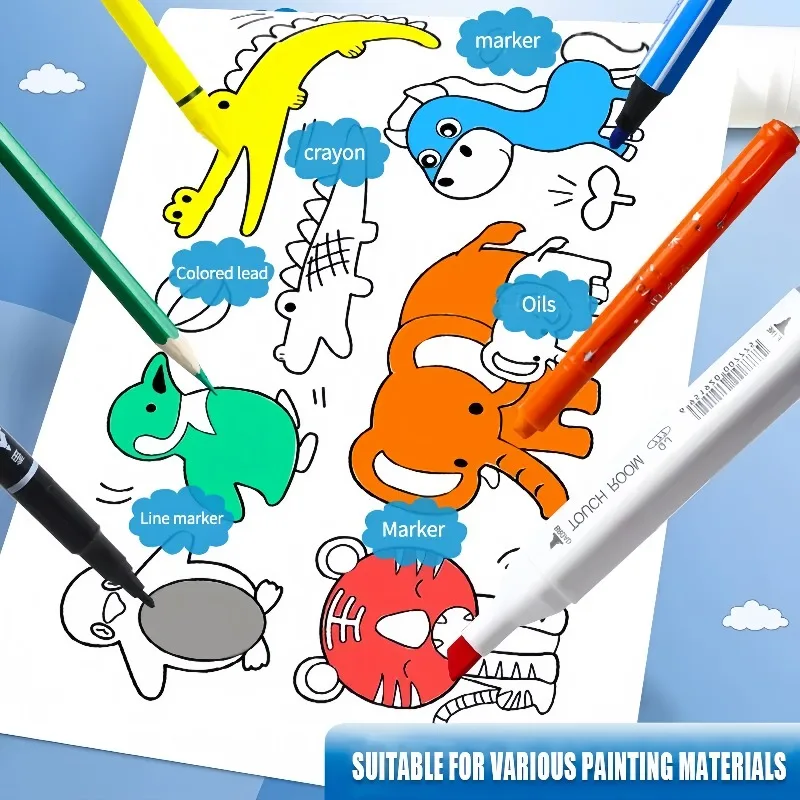 لفة ورق تلوين للأطفال لزجة يمك - مراجعة Kids Education Wallpaper وسعره
