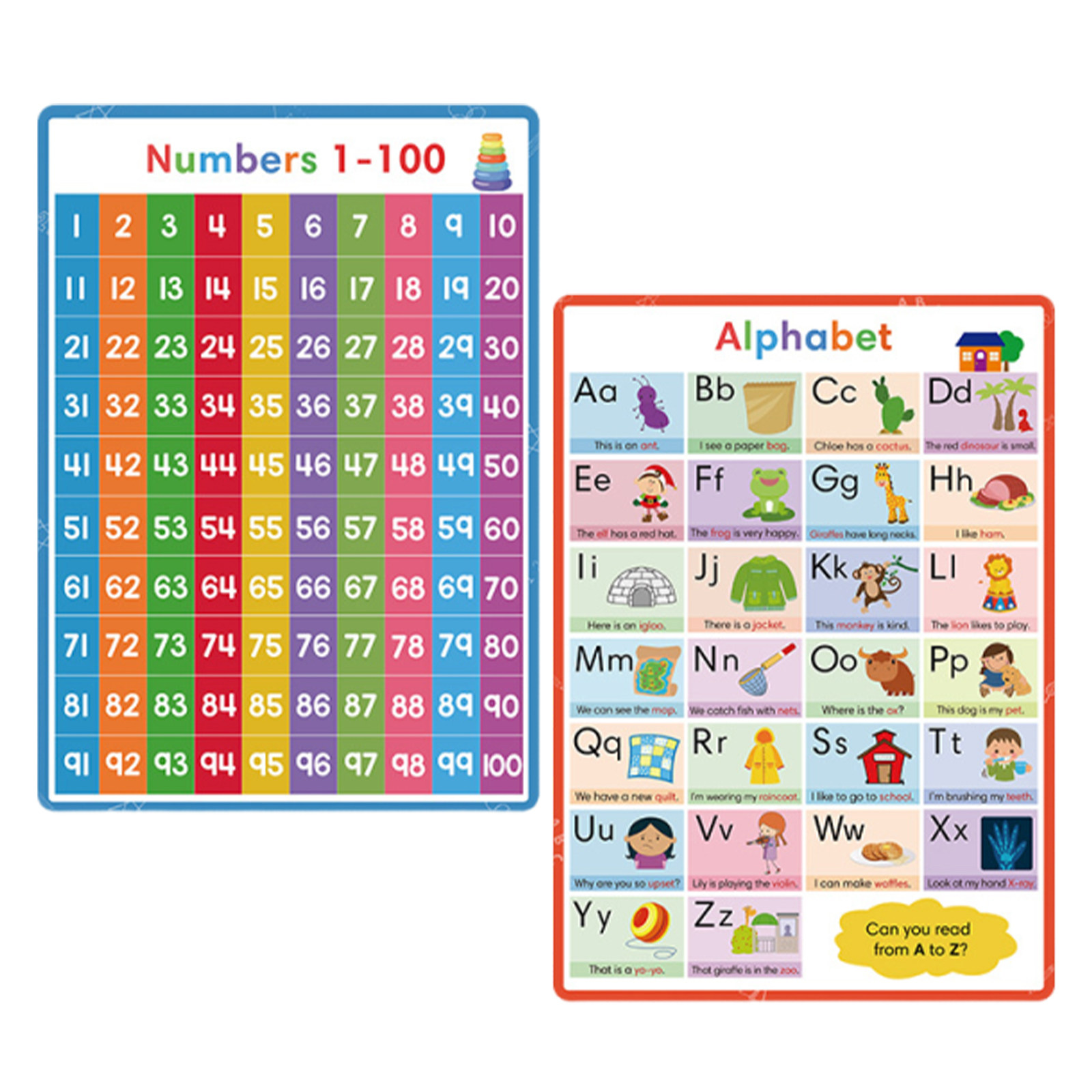 مجموعة من لوحتي حائط تعليميتين - مراجعة Kids Education Wallpaper وسعره