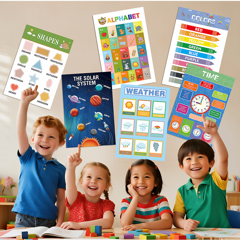 12 قطعة ملصقات تعليمية للأطفال - مراجعة Kids Education Wallpaper وسعره