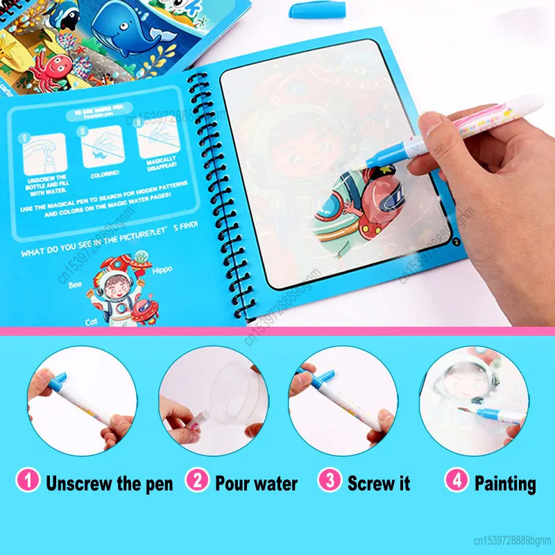 الكرتون ماجيك المياه اللوحة تل - مراجعة Kids Education Books وسعره