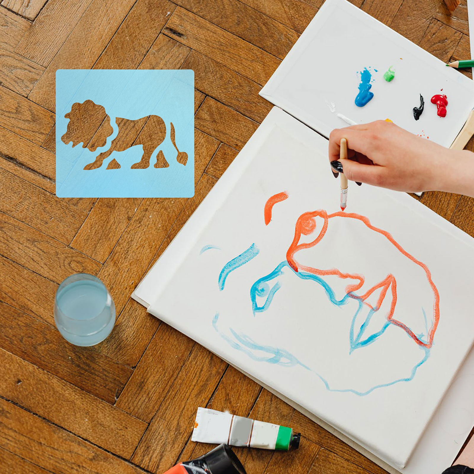 12 قطعة من قوالب الرسم البلاست - مراجعة Kids Education Wallpaper وسعره