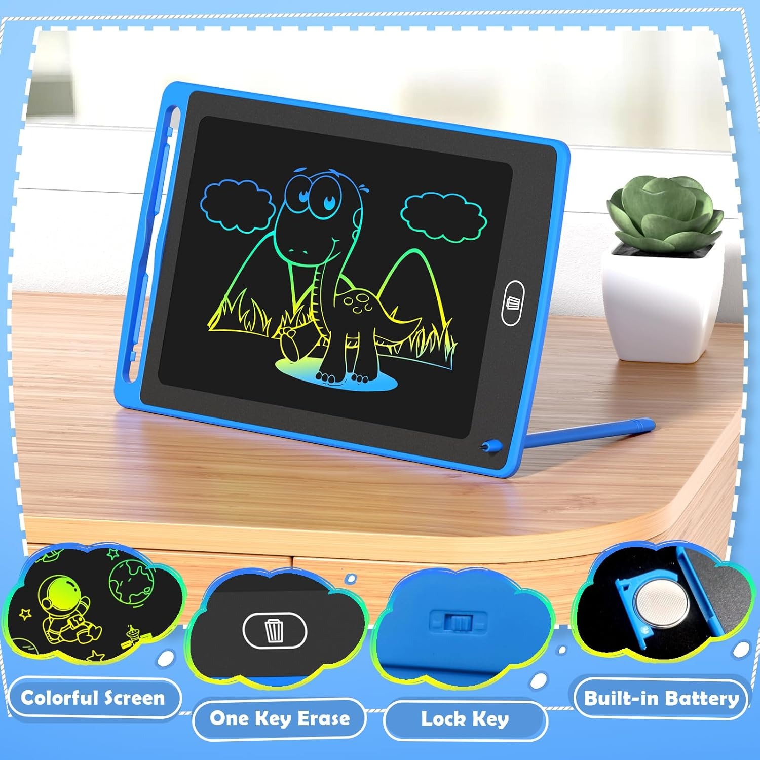 لوح كتابة LCD للأطفال، لوح رسم - مراجعة Kids Educational Resources وسعره